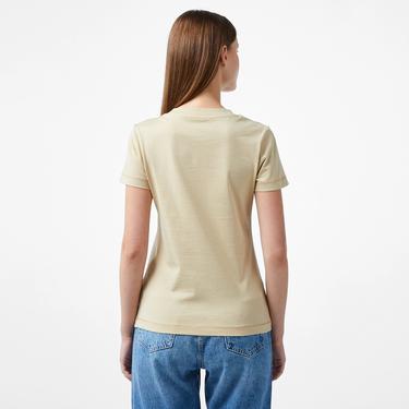  Calvin Klein Jeans Monologo Slim Kadın Haki T-Shirt