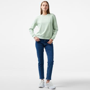  Calvin Klein Jeans institutional Crew Neck Kadın Yeşil Sweatshirt