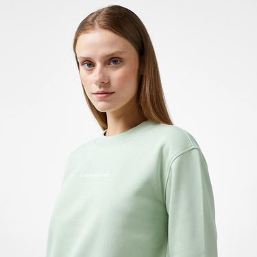  Calvin Klein Jeans institutional Crew Neck Kadın Yeşil Sweatshirt
