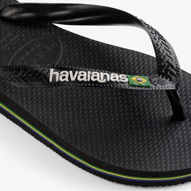  Havaianas Brasil Logo Erkek Siyah Terlik