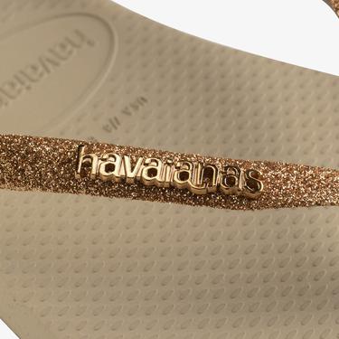  Havaianas Slim Glitter Kadın Altın Terlik