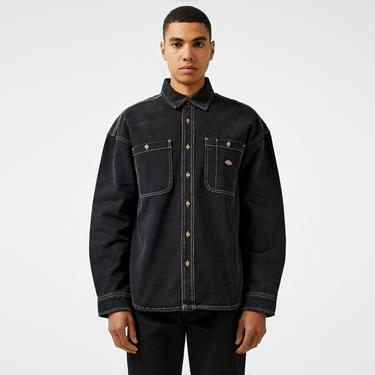  Dickies Houston Uzun Kollu Erkek Siyah Gömlek