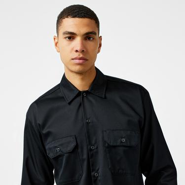  Dickies Work Uzun Kollu Rec Erkek Siyah Gömlek