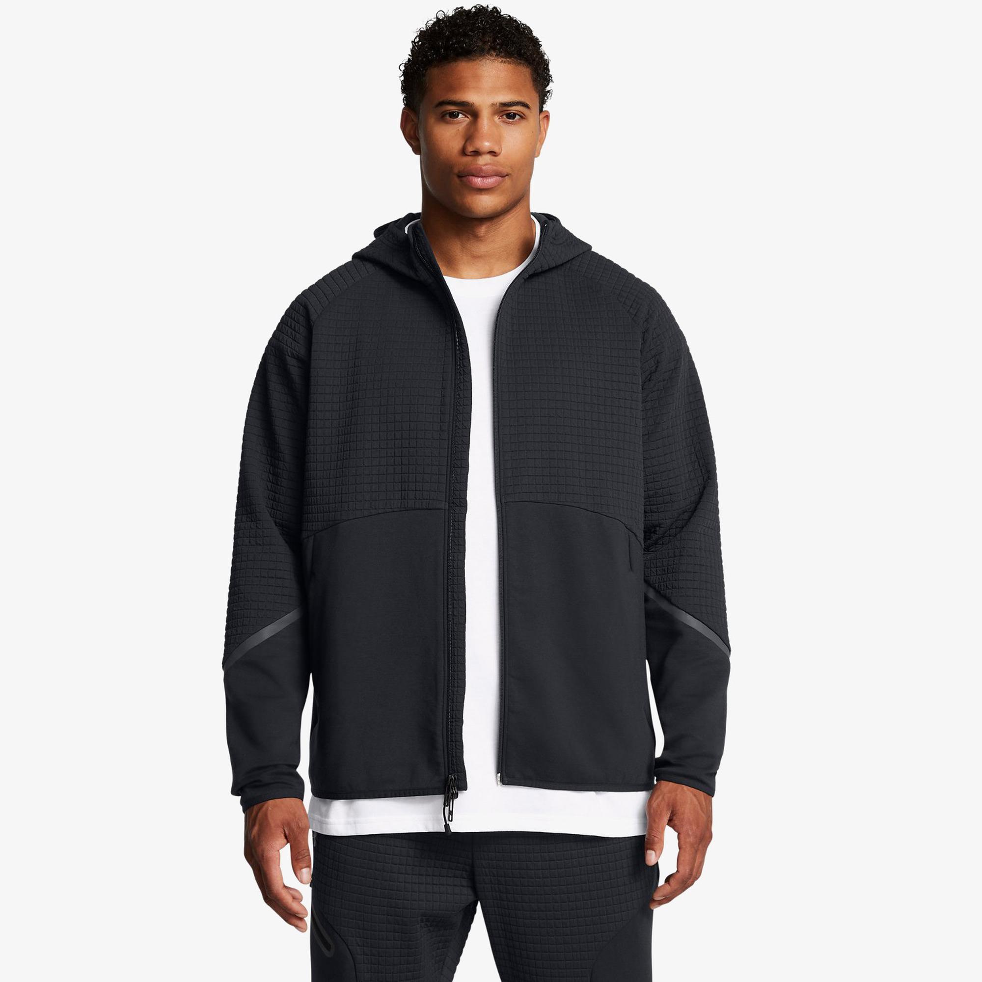Under Armour Unstoppable Flc Grid Fz Erkek Siyah Sweatshirt