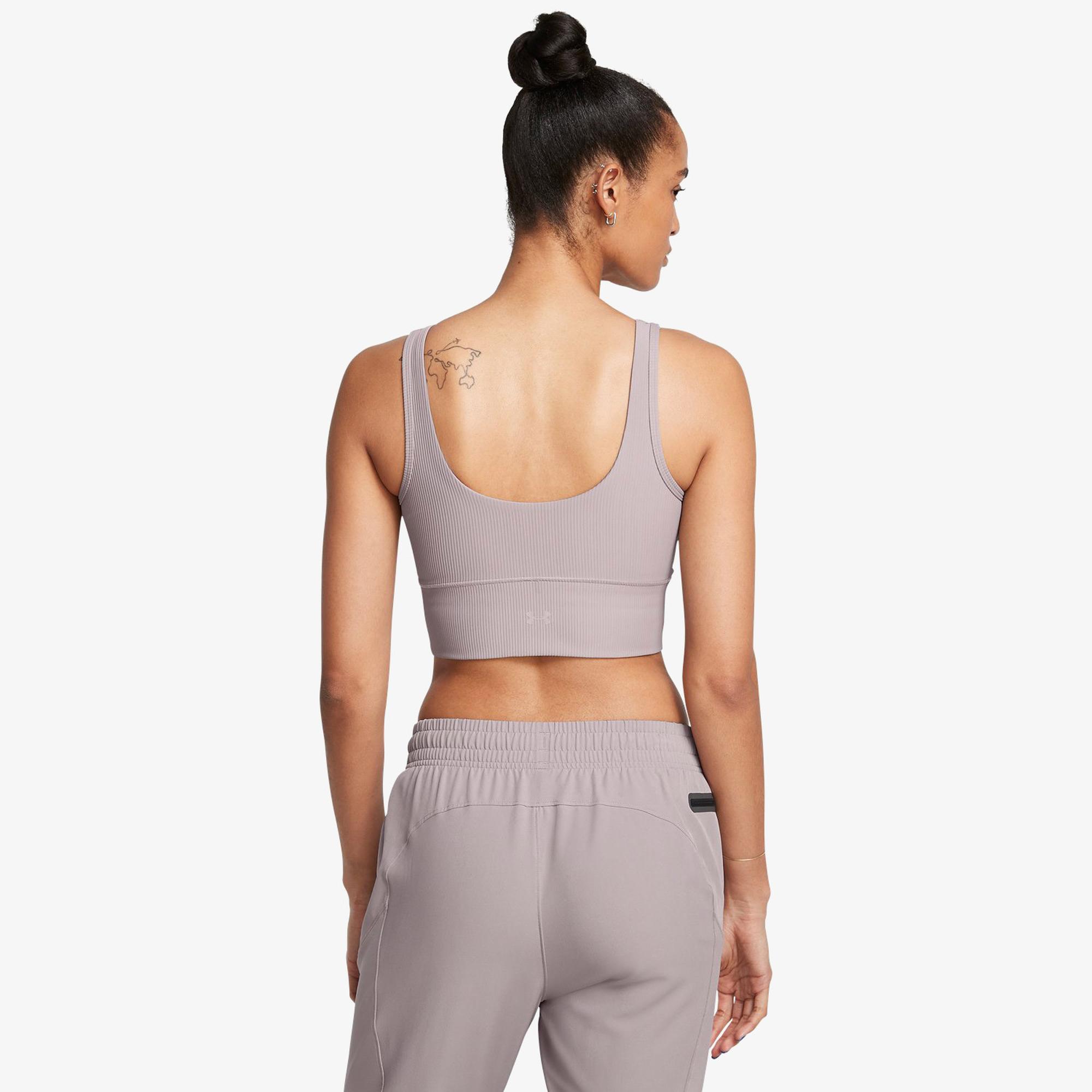 Under Armour Meridian Rib Kadın Gri Kolsuz T-Shirt