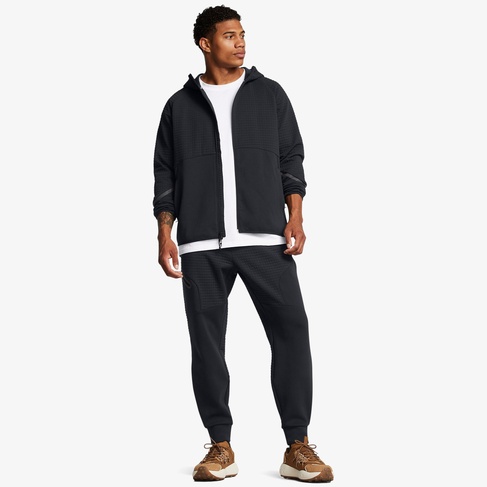  Under Armour Unstoppable Flc Grid Fz Erkek Siyah Sweatshirt