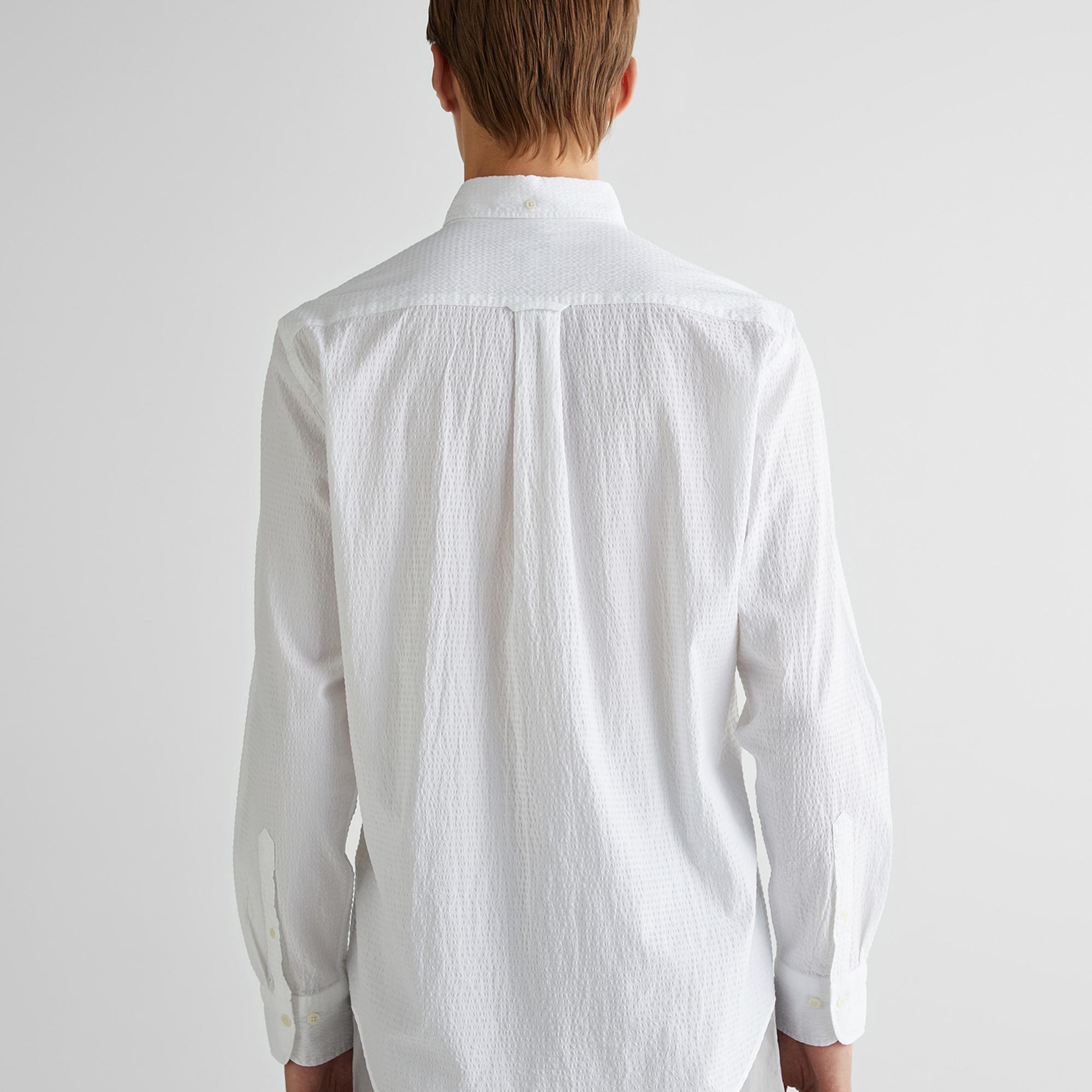 GANT Erkek Beyaz Regular Fit Düğmeli Yaka Gömlek