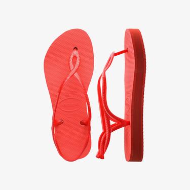  Havaianas Luna Flatform Kadın Kırmızı Terlik