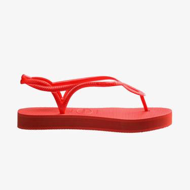  Havaianas Luna Flatform Kadın Kırmızı Terlik