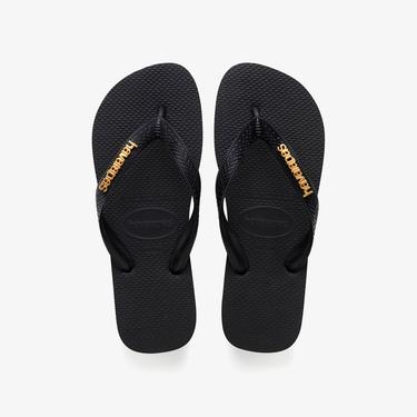  Havaianas Logo Metallic Kadın Siyah Terlik