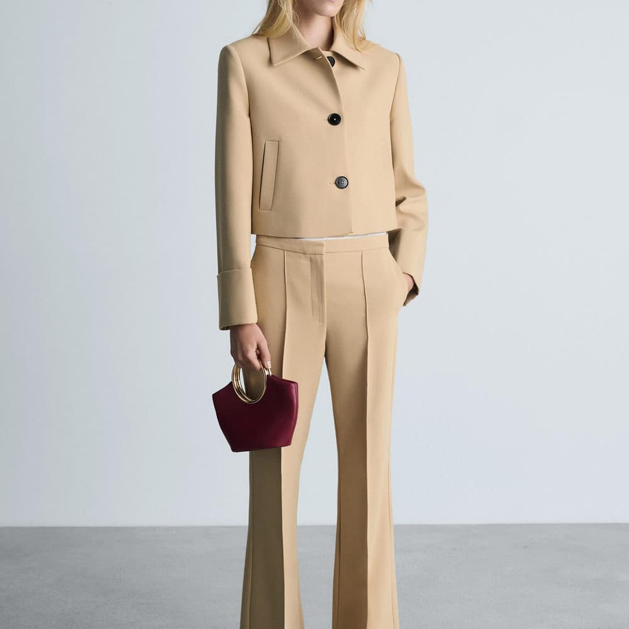 Mango Kadın Düğmeli Kalıplı Ceket Kahverengi