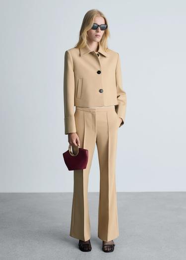  Mango Kadın Düğmeli Kalıplı Ceket Kahverengi