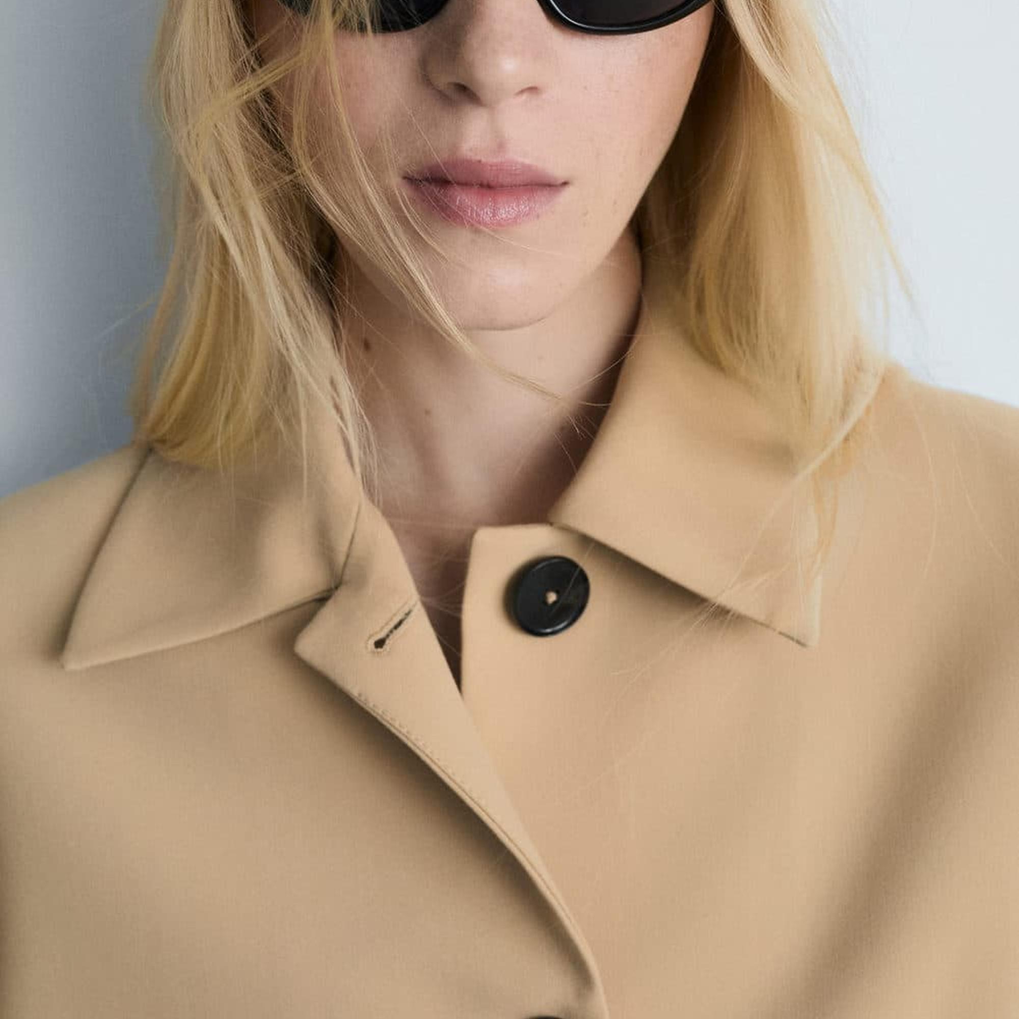 Mango Kadın Düğmeli Kalıplı Ceket Kahverengi