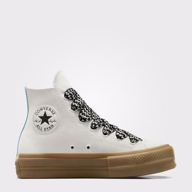  Converse Chuck Taylor All Star Lift Kadın Krem Süet Platform Sneaker