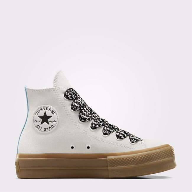  Converse Chuck Taylor All Star Lift Kadın Krem Süet Platform Sneaker