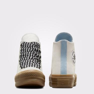  Converse Chuck Taylor All Star Lift Kadın Krem Süet Platform Sneaker
