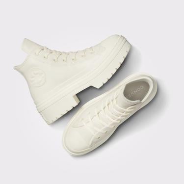  Converse Chuck Taylor All Star Lugged Heel Kadın Bej Deri Platform Sneaker