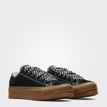  Converse Chuck Taylor All Star Lift Kadın Siyah Süet Platform Sneaker