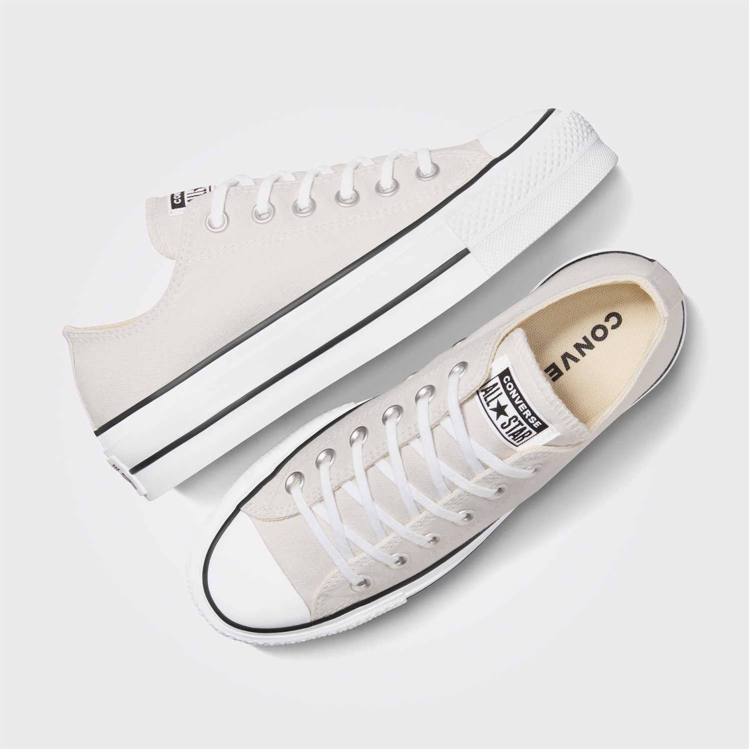 Converse Converse Gri Chuck Taylor All Star Lift Kadın Krem Platform Sneaker | FashFed Gri - 6. görsel