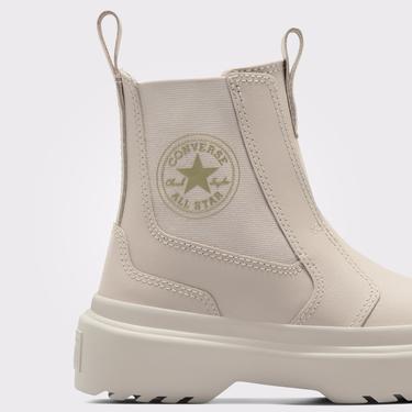  Converse Chuck Taylor All Star Chelsea Lugged Genç Krem Deri Bot