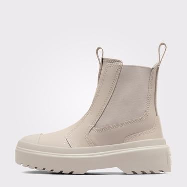  Converse Chuck Taylor All Star Chelsea Lugged Genç Krem Deri Bot