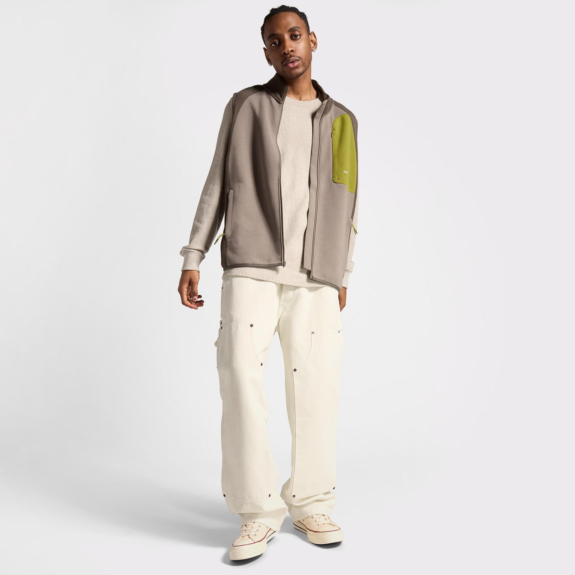 Converse Erkek Dik Yaka Kahverengi Yelek