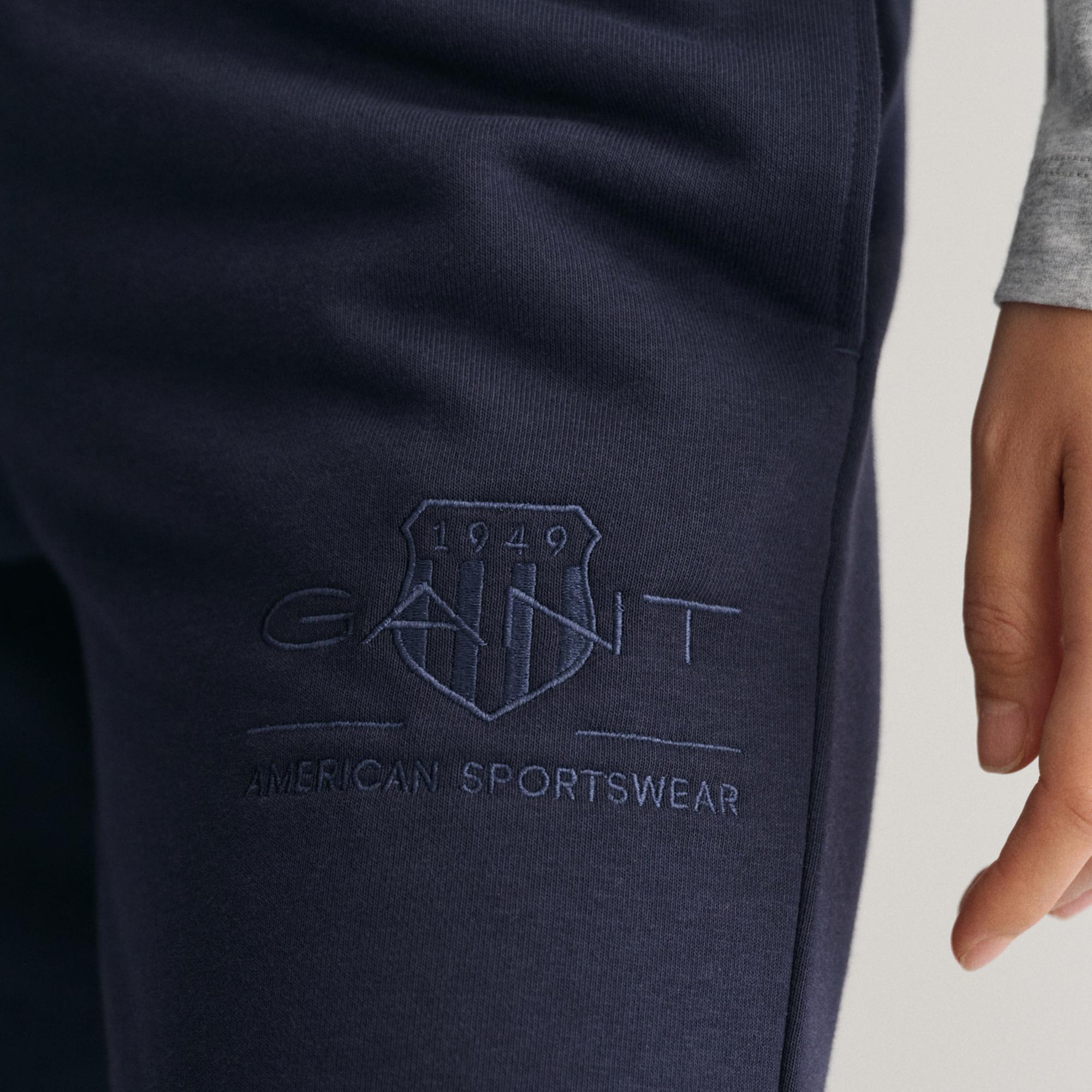 GANT Kadın Lacivert Regular Fit Logolu Eşofman Altı