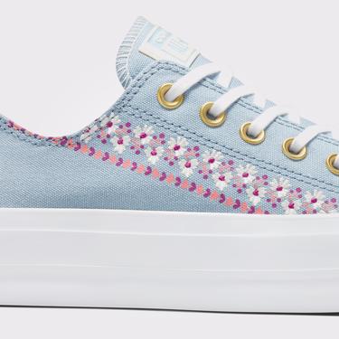  Converse Chuck Taylor All Star Lift Kadın Mavi Platform Sneaker