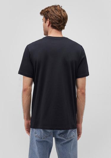  Mavi Mavi Logo Baskılı Siyah Tişört Slim Fit / Dar Kesim 066846-900