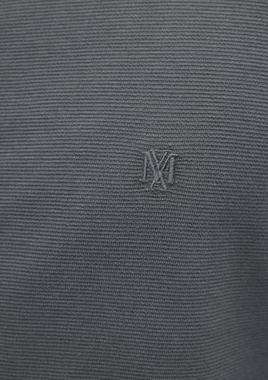  Mavi Antrasit Örme Gömlek Fitted / Vücuda Oturan Kesim 0211092-71598