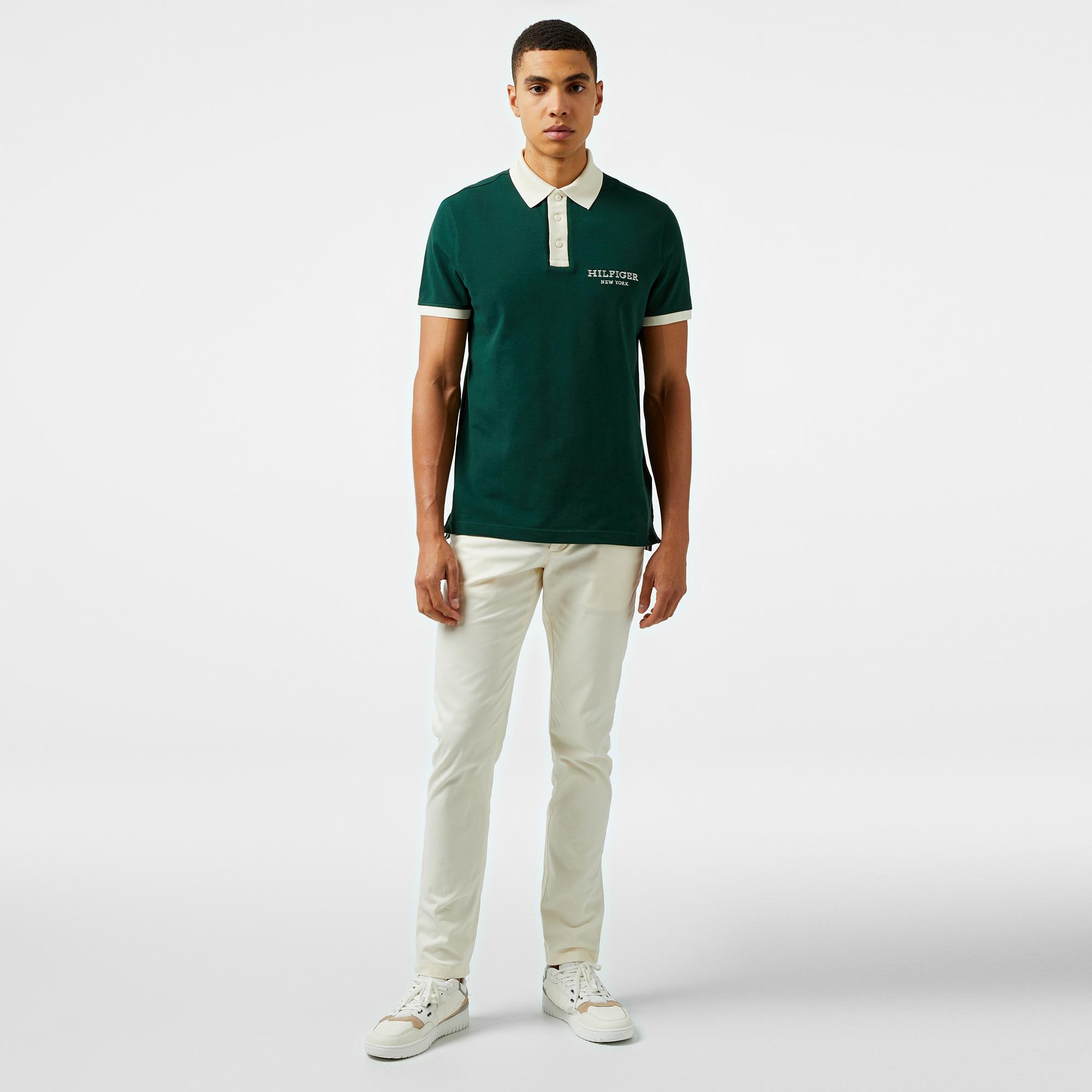 Tommy Hilfiger Erkek Yeşil Polo