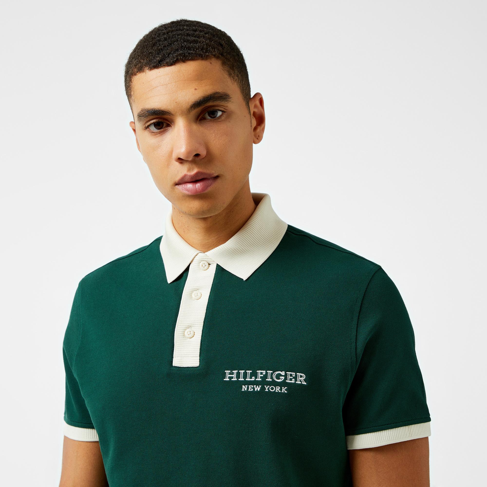 Tommy Hilfiger Erkek Yeşil Polo