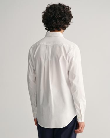  GANT Erkek Beyaz Regular Fit Düğmeli Yaka Oxford Gömlek