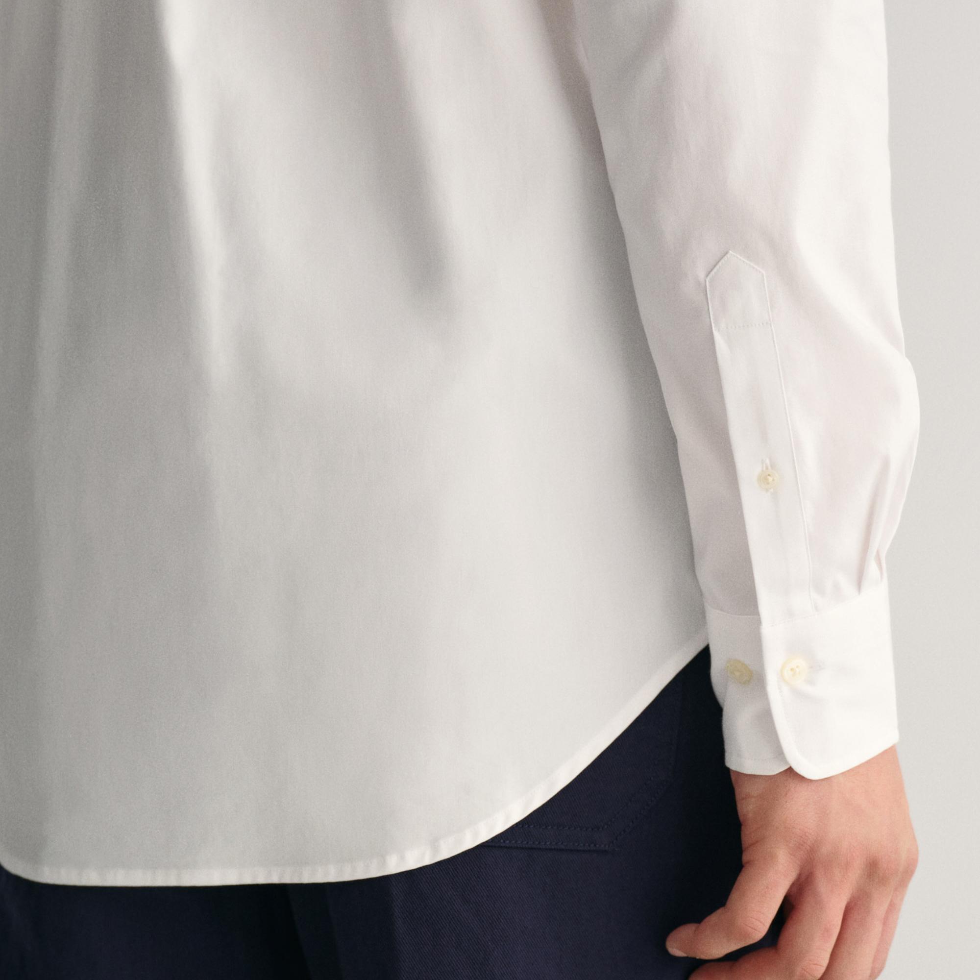 GANT Erkek Beyaz Regular Fit Düğmeli Yaka Oxford Gömlek