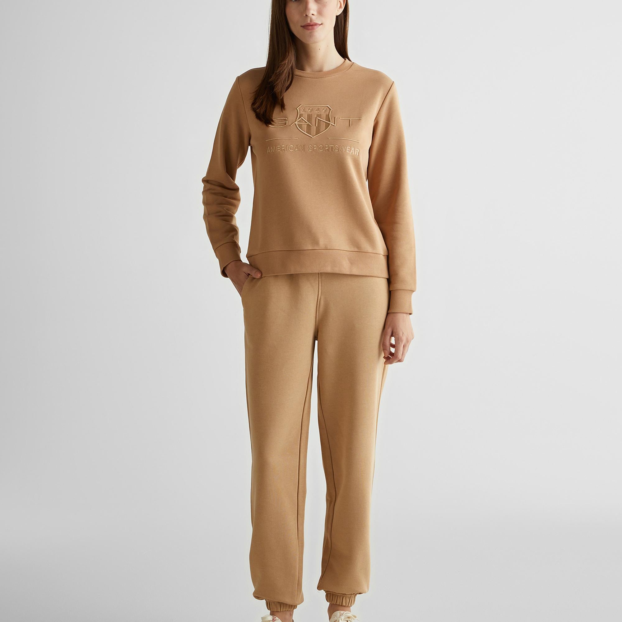 GANT Kadın Bej Relaxed Fit Eşofman Altı