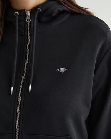  GANT Kadın Siyah Relaxed Fit Kapüşonlu Sweatshirt