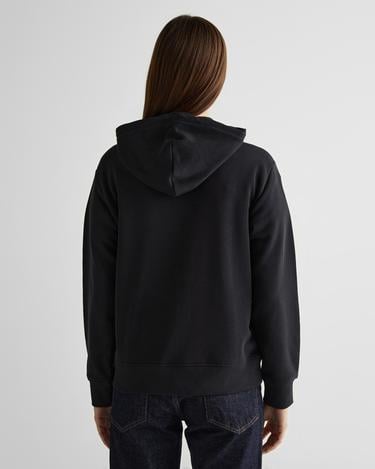  GANT Kadın Siyah Relaxed Fit Kapüşonlu Sweatshirt