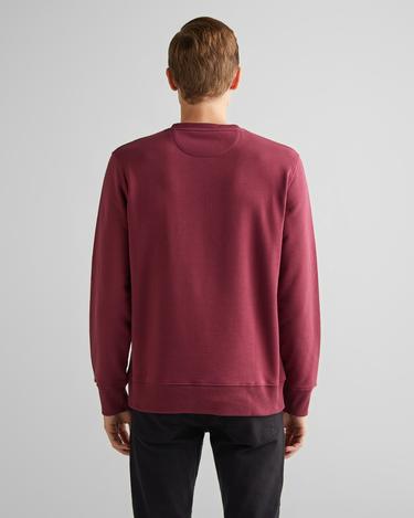  GANT Erkek Bordo Regular Fit Bisiklet Yaka Logolu Sweatshirt
