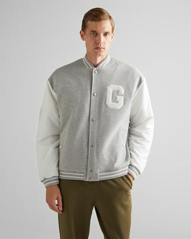  GANT Erkek Gri Relaxed Fit Hakim Yaka Logolu Bomber Ceket