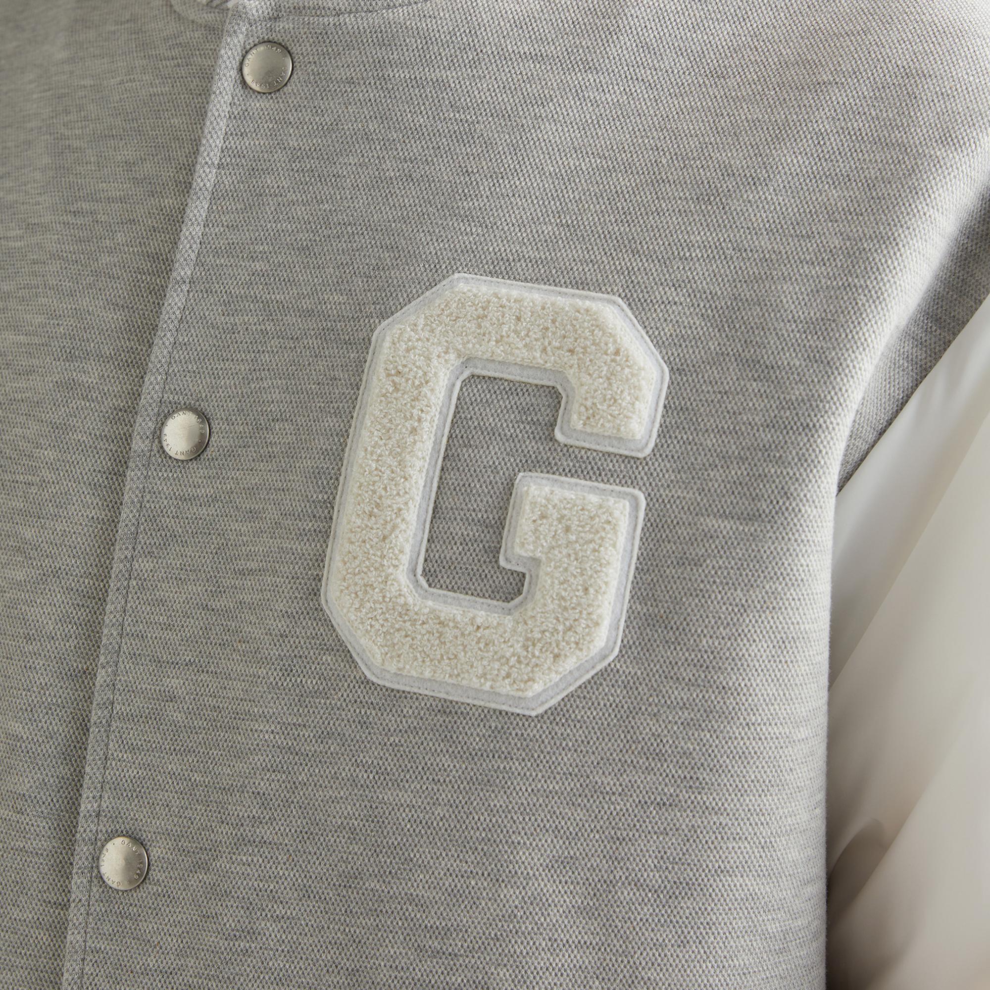 GANT Erkek Gri Relaxed Fit Hakim Yaka Logolu Bomber Ceket