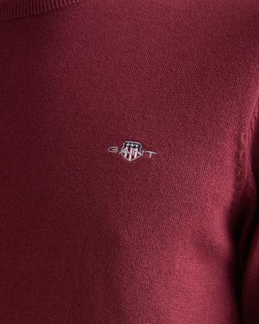  GANT Erkek Bordo Regular Fit Bisiklet Yaka Kazak