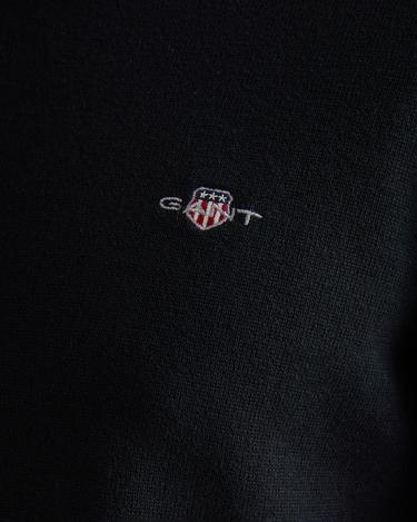  GANT Erkek Siyah Regular Fit Yarım Fermuarlı Kazak