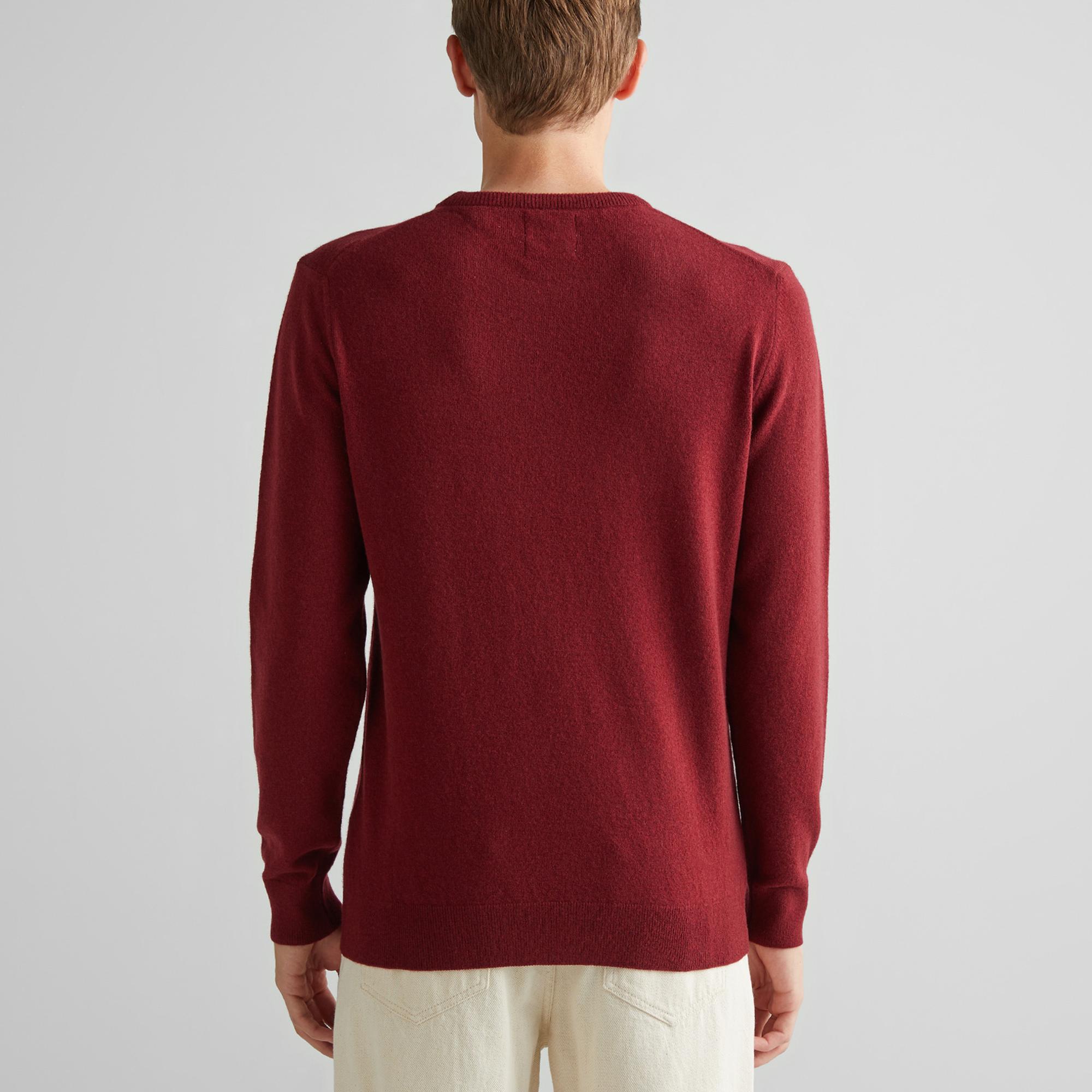 GANT Erkek Bordo Regular Fit Bisiklet Yaka Yün Kazak