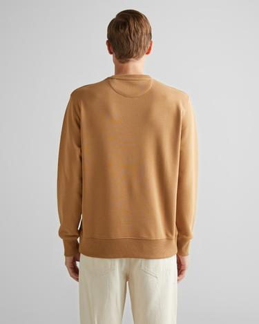  GANT Erkek Kahverengi Regular Fit Bisiklet Yaka Sweatshirt
