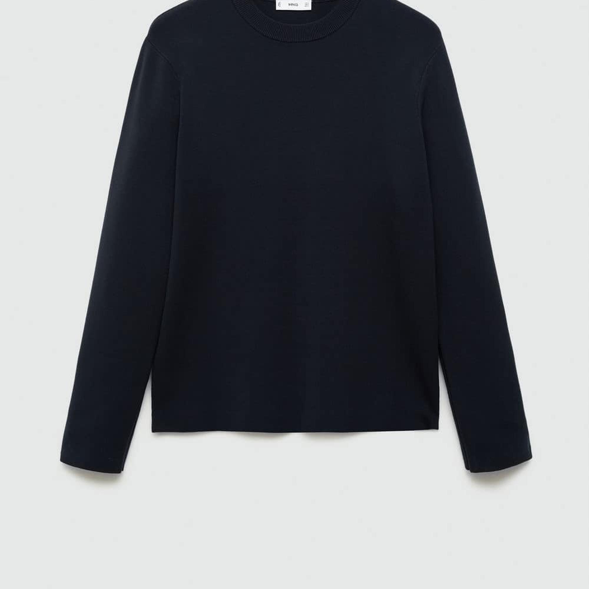 Mango Erkek Regular Kesim Orta Kalınlıkta Triko Kazak Lacivert