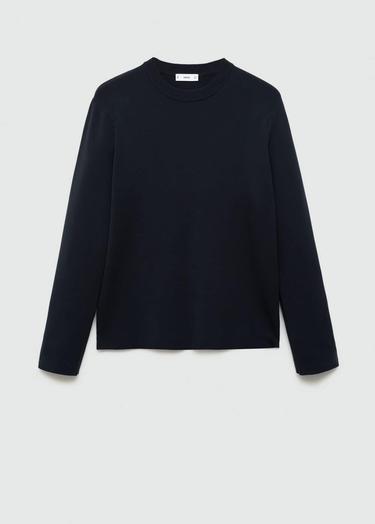  Mango Erkek Regular Kesim Orta Kalınlıkta Triko Kazak Lacivert