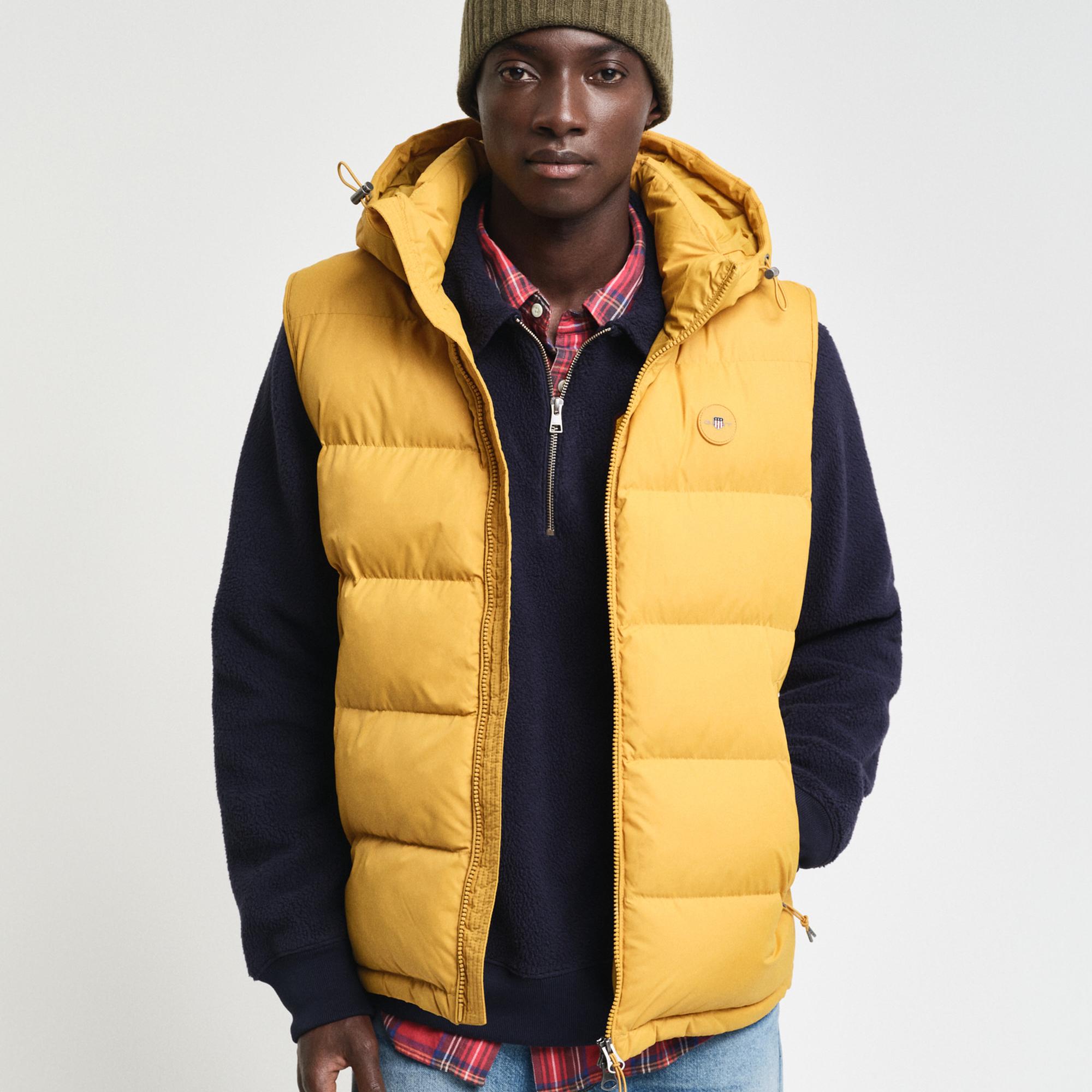 GANT Erkek Sarı Kapüşonlu Yelek