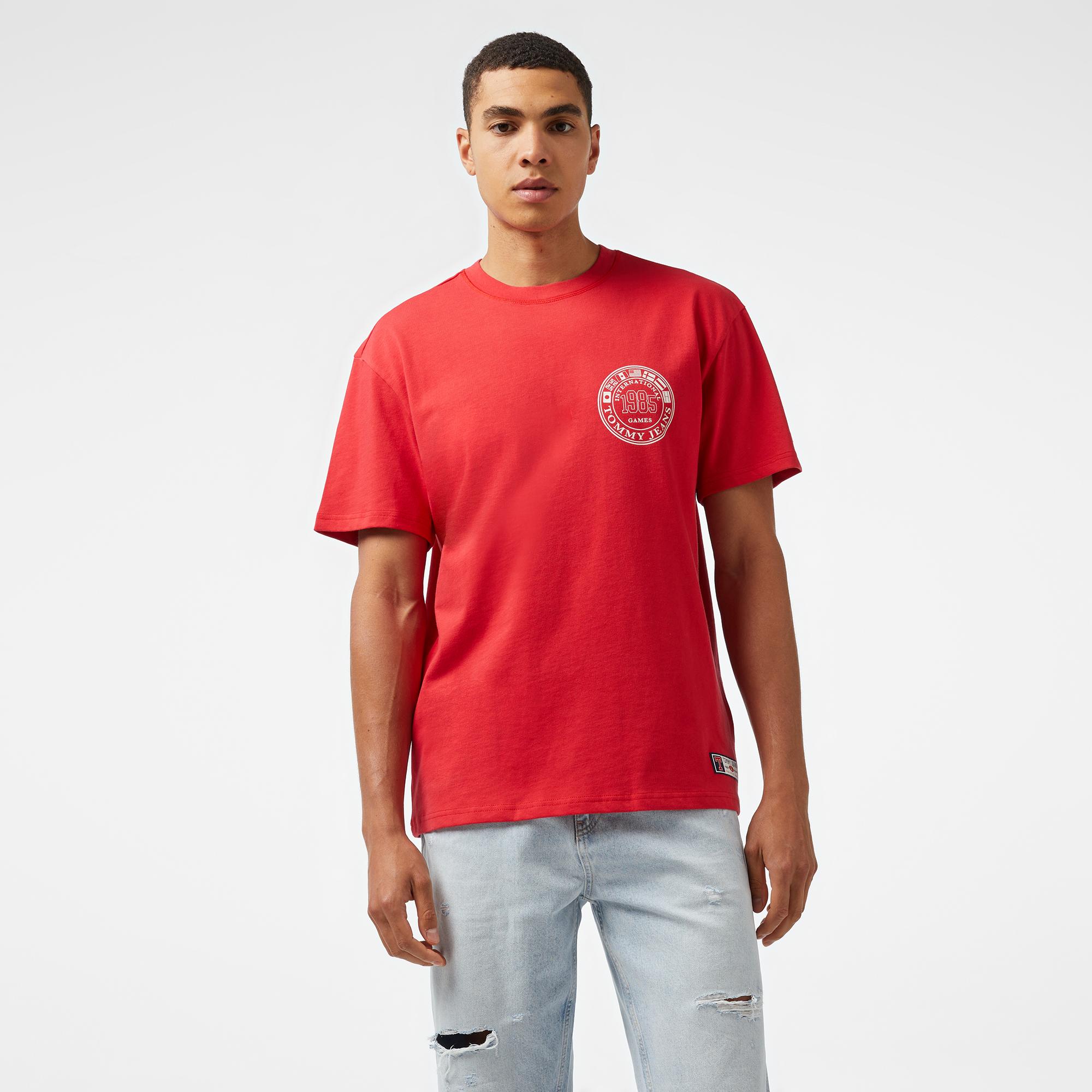 Tommy Jeans Archive Games Erkek Kırmızı T-Shirt