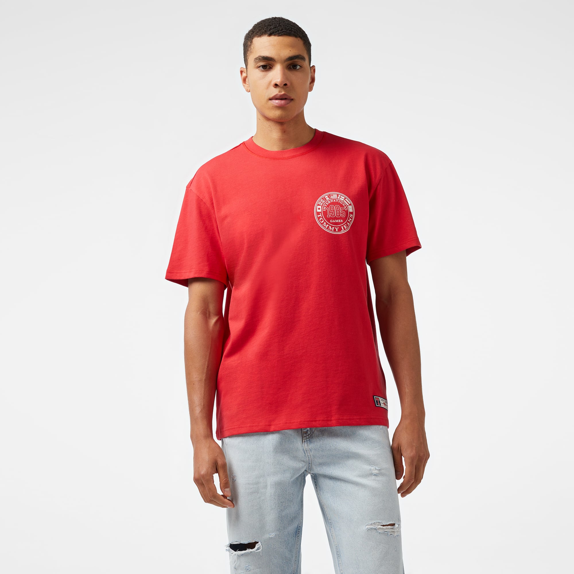  Tommy Jeans Archive Games Erkek Kırmızı T-Shirt
