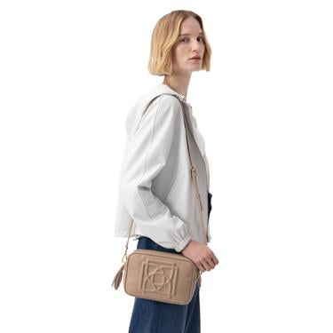  Alette Beyaz Kadın Çift Taraflı Bomber Deri Ceket